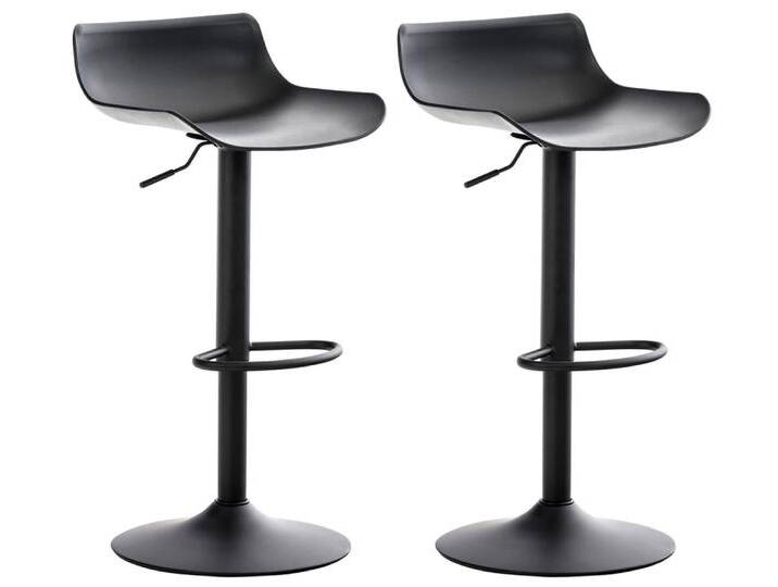 2er Set Barhocker höhenverstellbar aus Kunststoff schwarz 2er Set Barhocker höhenverstellbar aus Kunststoff schwarz von MAISONS DU MONDE