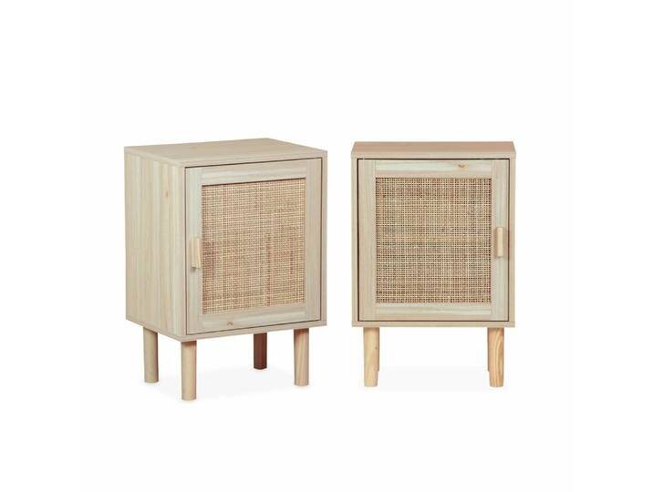 2er Set Nachttische aus Rattangeflecht, 40 x 30 x 58 cm von MAISONS DU MONDE