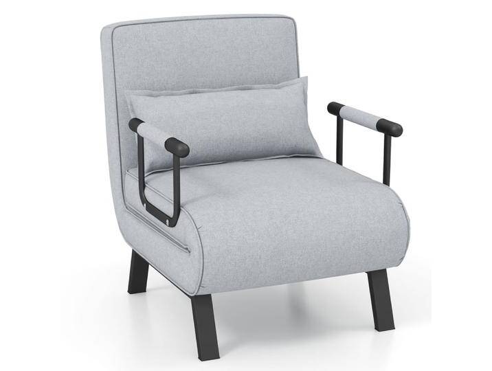 4 in 1 Schlafsessel mit Bettfunktion 79 x 65 x 79cm, hellgrau von MAISONS DU MONDE