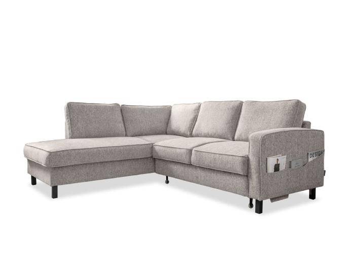 6-Sitzer Ecksofa mit Bettfunktion, Ecke links, Salz&Pfeffer 6-Sitzer Ecksofa mit Bettfunktion, Ecke links, Salz&Pfeffer von MAISONS DU MONDE