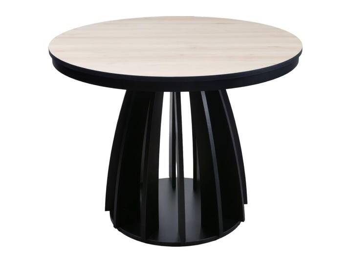 Ausziehtisch Buche-Optik/Schwarz 100–140x100 cm Ausziehtisch Buche-Optik/Schwarz 100–140x100 cm von MAISONS DU MONDE