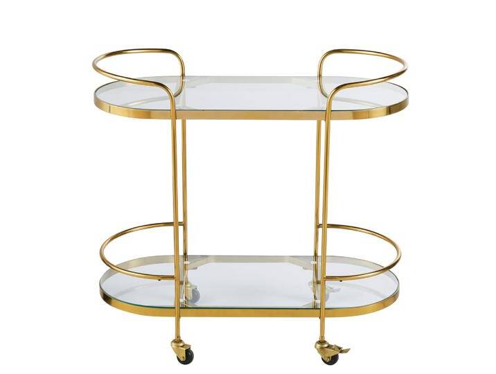 Beistelltisch aus Glas und goldfarbenem Metall Beistelltisch aus Glas und goldfarbenem Metall von MAISONS-DU-MONDE