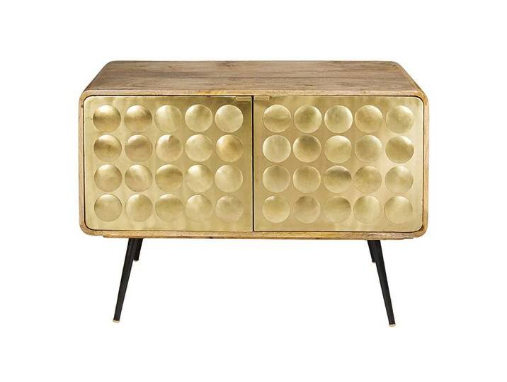 Buffet mit 2 Türen aus stahl mit vergoldetem Effekt von MAISONS-DU-MONDE