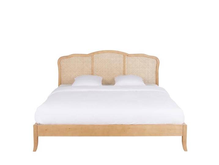 Doppelbett aus Birkenholz mit Rattan-Kopfteil 180x200cm von MAISONS-DU-MONDE