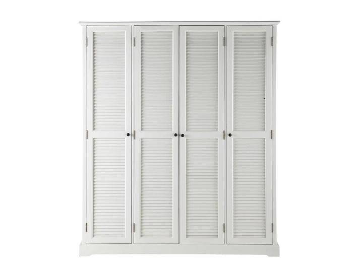 Kleiderschrank 4 Türen, weiß Kleiderschrank 4 Türen, weiß von MAISONS-DU-MONDE