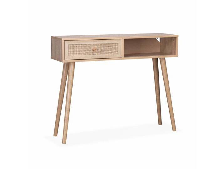 Konsole mit Rattangeflecht 100 x 29 x 81 cm von MAISONS DU MONDE