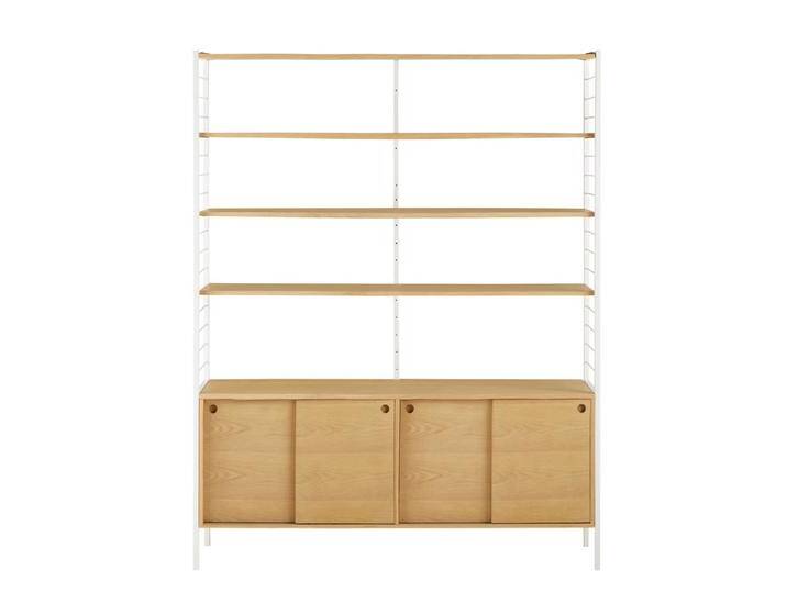 Metallregal im Industriestil mit 4 Türen, weiß von MAISONS-DU-MONDE