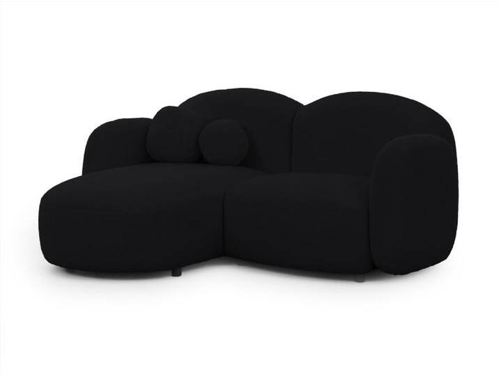 Moderne Ecksofa L-Form aus Bouclé-Stoff mit abgerundetem Design von MAISONS DU MONDE