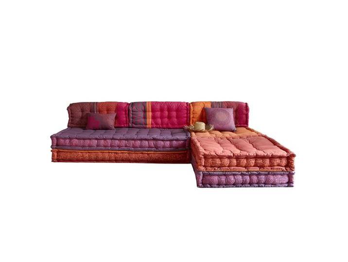 Modulare 6-Sitzer Eckpolsterbank aus Baumwolle von MAISONS-DU-MONDE