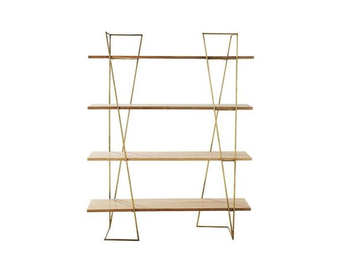 Regal aus Messing und massivem Mangoholz Regal aus Messing und massivem Mangoholz von MAISONS-DU-MONDE