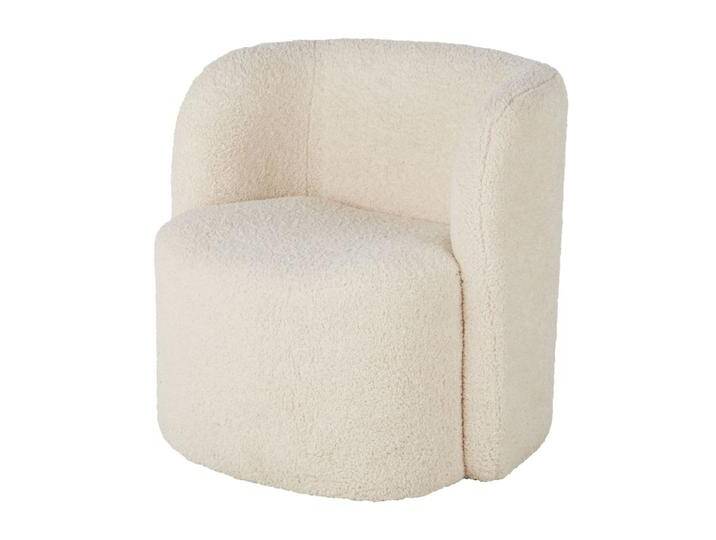 Sessel aus ecrufarbenem Bouclé-Stoff von MAISONS-DU-MONDE