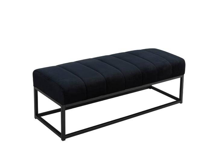 Sitzbank aus Samt, 108 cm Schwarz von MAISONS DU MONDE