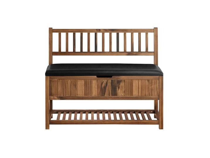 Sitzbank mit Lehne und Stauraum Natur Kiefer von MAISONS DU MONDE