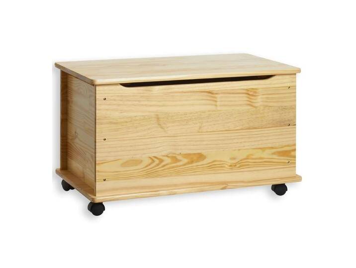 Spielzeugtruhe mit 4 Doppelrollen aus Kiefer, natur von MAISONS DU MONDE