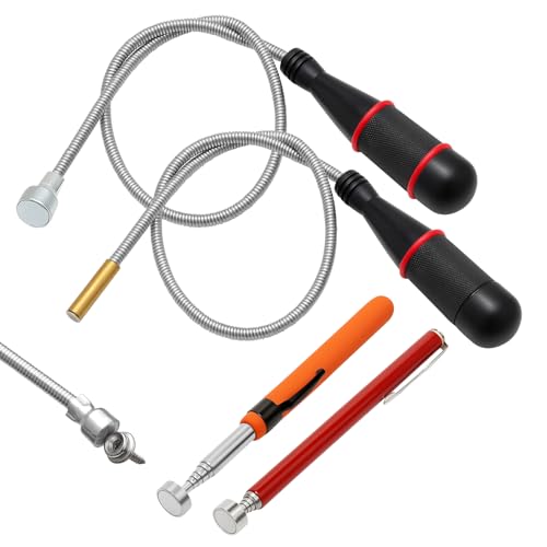 4 Stück Magnet Teleskopstab Flexibel, Magnetheber Teleskop Lang, Magnetheber Magnetstabgreifer für Kleine Teile und Metallobjekte von MAIXINNEW