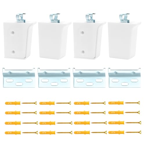 4 Stück Schrankaufhänger Verstellbar mit Deckel, Hängeschrank Halterung Schiene mit Deckel, Aufhängeschiene Küchenschrank für Badezimmer Schränke 4 Stück Schrankaufhänger Verstellbar mit Deckel, Hängeschrank Halterung Schiene mit Deckel, Aufhängeschiene Küchenschrank für Badezimmer Schränke von MAIXINNEW