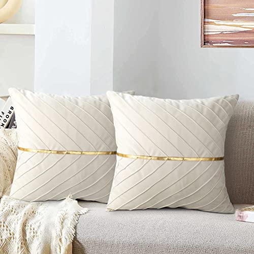 MAIXUN Samt Kissenbezüge Beige Zierkissenbezug 40x40 cm Dekokissen Sofakissen Weich Couchkissen Kopfkissen Sitzkissen Kissenbezug Deko Kissen für Wohnzimmer Schlafzimmer Büro Auto Sofa 2er Set MAIXUN Samt Kissenbezüge Beige Zierkissenbezug 40x40 cm Dekokissen Sofakissen Weich Couchkissen Kopfkissen Sitzkissen Kissenbezug Deko Kissen für Wohnzimmer Schlafzimmer Büro Auto Sofa 2er Set von MAIXUN