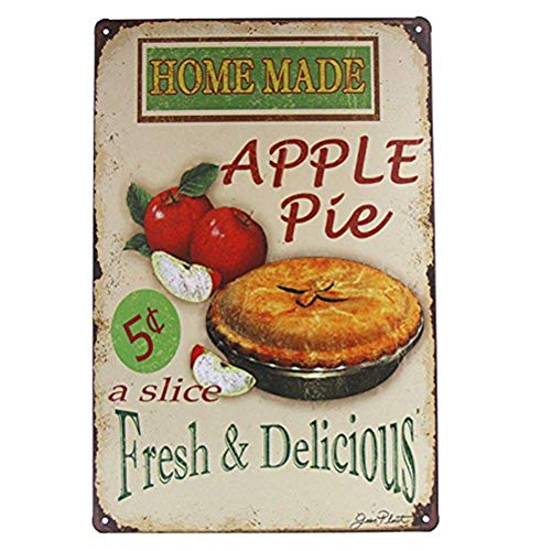 MAIYUAN Vintage Home Decoration Accessories Home Made Apple Pie Art Wanddekoration 30,5 x 20,3 cm 20-M0060 von MAIYUAN