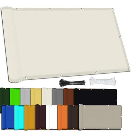 MAJINGC Rechteckige Quadratische Schattenplane 0.5X3M wasserdichte Sonnensegel Rechteckig Aus 98% UV-Schutz Geeignet Für Outdoor, Garten, Patio, Terrasse,Party Beige von MAJINGC