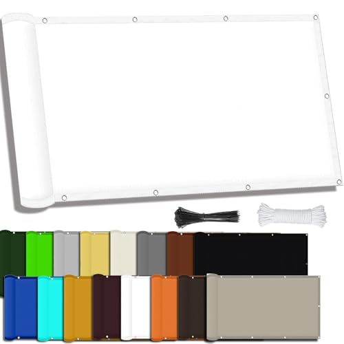 MAJINGC Rechteckige Quadratische Schattenplane 0.5X3M wasserdichte Sonnensegel Rechteckig Aus 98% UV-Schutz Geeignet Für Outdoor, Garten, Patio, Terrasse,Party Weiß von MAJINGC