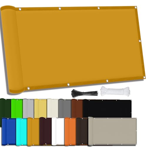 MAJINGC Rechteckige Quadratische Schattenplane 1.5X4M wasserdichte Sonnensegel Rechteckig Aus 98% UV-Schutz Geeignet Für Outdoor, Garten, Patio, Terrasse,Party Gelb von MAJINGC
