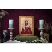 Ikone Heilige Barbara Hand Gemacht Ikonen Iconon Patron Handgemachte Ikone, Perfektes Geschenk, Religiöses Bild, Schöne Religiöse von MAJKworkshop