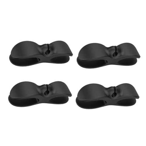 MAJORMENCH 4 Stück Kabelhalter Selbstklebend Tpu Silikon Kabelorganizer für Stromkabel Kabelmanagement ohne Bohren für Küche Büro Schlafzimmer Ordentliche Kabelführung von MAJORMENCH