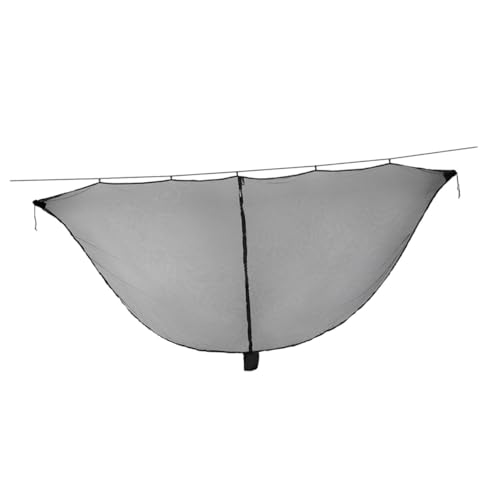 MAJORMENCH Outdoor Hängematte mit Moskitonetz Schwarz Robustes Schnell Trocknendes Campingnetz Langlebig und Leicht Geeignet für Camping Reisen Wandern Garten und Terrasse Tragfähig von MAJORMENCH