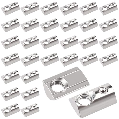 MAJOYLIFE 30 Stück Nutensteine M8 mit kugel,Gleitmutter mit Federkugel,Nut 8 T Nutsteine Schrauben für 40-Serie Alu Profil von MAJOYLIFE