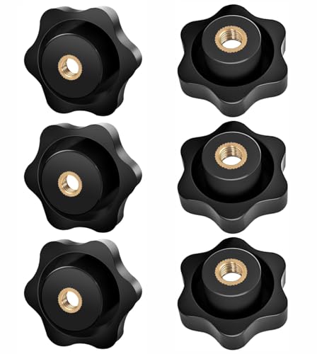 MAJOYLIFE 6 Stück Sterngriffmutter M6,Rändelmutter Äußerer Durchmesser 32mm,Flügelmuttern für Die Mechanische Industrie,Möbel,Werkzeugmaschinen,Elektronische Geräte,Fitnessgeräte von MAJOYLIFE