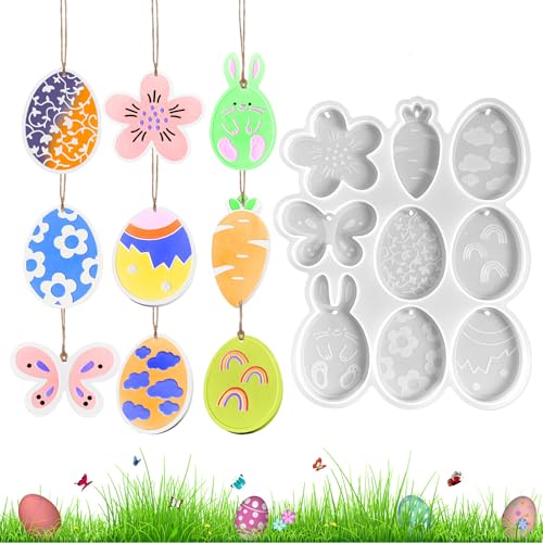 9 Stück Silikonformen Gießformen Ostern,Silikonform Ostern Hase Silikon Gießform Ostern Silikonform Osterei Gipsformen zum Gießen Osternhase Epoxidharz Formen Giessformen Silikon Ostern für Handwerk 9 Stück Silikonformen Gießformen Ostern,Silikonform Ostern Hase Silikon Gießform Ostern Silikonform Osterei Gipsformen zum Gießen Osternhase Epoxidharz Formen Giessformen Silikon Ostern für Handwerk von MAJSHDIO
