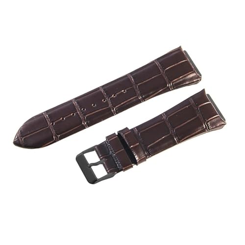 MAKAZHZZRM Erste Schicht Rindsleder-Uhrenarmband, passend for Guess 22 mm W0040G3/W0040G5/W0247G3 Uhrenarmband(Coffee-BK-K1) von MAKAZHZZRM