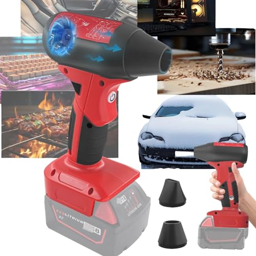Jet Dry Mini Gebläse für Milwaukee 18V Akku,für Milwaukee Laubbläser,Mini Blower Auto,Staubbläser,130000RPM 18V Akku Jet Gebläse,Kabelloser Elektrischer Staubwedel für Computertastatur, PC von MAKBOS