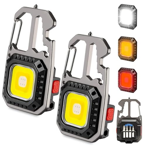 MAKDAK Cob Mini Flashlight Keychain Light - 1000 Lumens Rechargeable Small Led Flashlights, 7 Modes Portable Pocket Light 2pc MAKDAK Cob Mini Flashlight Keychain Light - 1000 Lumens Rechargeable Small Led Flashlights, 7 Modes Portable Pocket Light 2pc von MAKDAK