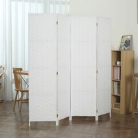Makika - Trennwand / Raumteiler aus Papier und Holz Faltbar - Weiß Eckig von MAKIKA