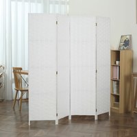Trennwand / Raumteiler aus Papier und Holz Faltbar - Weiß Eckig - Makika von MAKIKA