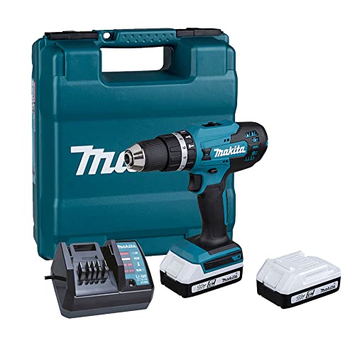 Makita Schlagbohrmaschine 18 V Li-Ion (2 x 1,5 Ah) Ø 13 mm – HP488D002 von Makita