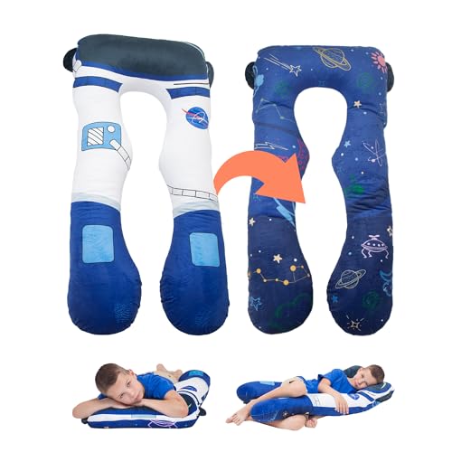 MAKOSAS KomfortKissen Gesundheit Kinder Kissen für Bett Schlafen | Anti-Stress | ADHS Kissen Kinder (Astronaut) von MAKOSAS