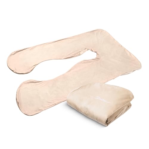 MAKOSAS Waschbarer Bambus Kissenbezug – Pillow Cover für Seitenschläferkissen, Komfortkissen für Erwachsene, Stillkissen und seitenschläferkissen Schwangerschaft- Atmungsaktiv Pillow Case | Pfirsich von MAKOSAS