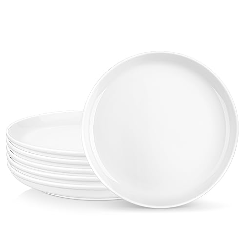 MALACASA, Serie REG, 8,5" Pastateller Set mit 6, Weiß Porzellan Servierteller, Dessertteller für Kuchen, Teller Set Vorspeisen, Mittagessen, Sandwiches, für Hochzeit, Party von MALACASA