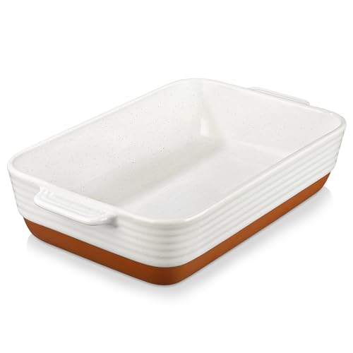 MALACASA Serie TARA, Auflaufform Große 35 x 23,8 x 8,7 cm 4,5L – Rechteckige Steingut-Backform, kratzfest & robust – Ofenform für Lasagne, Tiramisu, Aufläufe & mehr MALACASA Serie TARA, Auflaufform Große 35 x 23,8 x 8,7 cm 4,5L – Rechteckige Steingut-Backform, kratzfest & robust – Ofenform für Lasagne, Tiramisu, Aufläufe & mehr von MALACASA