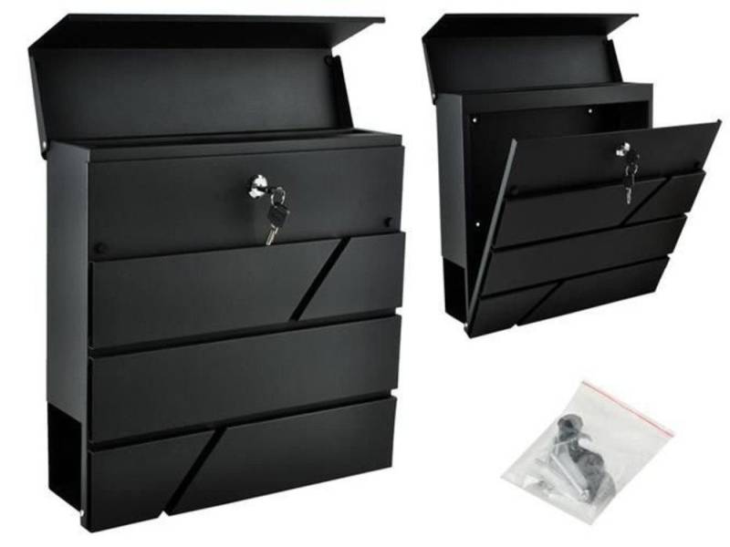 MALATEC Briefkasten Kasten Briefe Postkasten (Spar-Set, 1-St., praktisch langlebig), inkl. 2 Schlüssel von MALATEC