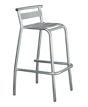 Maligi Home MG/Mastix Barhocker aus Aluminium mit Rückenlehne von MALIGI HOME