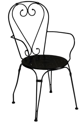 Stuhl aus schwarzem Eisen mit Armlehnen MALIGI Home MG/Messing von MALIGI HOME