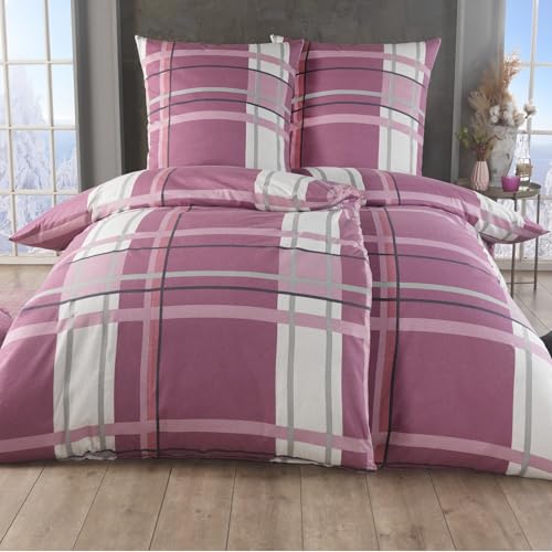 MALIKA 4 teilige kuschelige Baumwolle Soft Fein Biber Bettwäsche 135x200 + 80x80 Kissenbezug, flauschig warme Winter Bettbezug, Größe:2X 135x200 + 2X 80x80, Design - Motiv:Design 3 von MALIKA