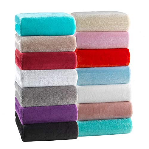 MALIKA kuschelige Cashmere-Touch Spannbettlaken Jersey Fleece Spannbetttuch Bett, Kinderbett Couch Flauschiges Laken Tagesdecke,Silber,2er Pack 90x190 - 100x200 cm von MALIKA