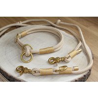 Tauhalsband Und Leine "Golden Glow" von MALIundFYNN