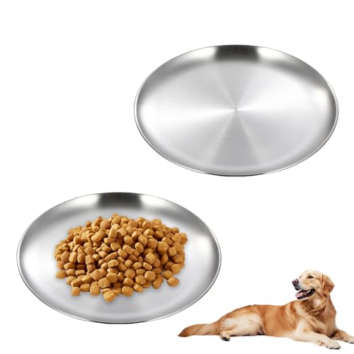 2 Stück Flache Edelstahl Katzennäpfe,Sicherer Fressnapf & Trinknapf für Katzen und Kleine Hunde 2 Stück Flache Edelstahl Katzennäpfe,Sicherer Fressnapf & Trinknapf für Katzen und Kleine Hunde von MALOUSUN