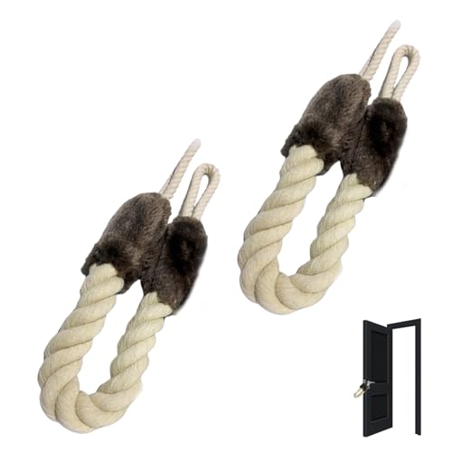 2 Stück türstopper klinke,klemmschutz für türen,türklinken stopper,türkordel,türstopper türklinke (Braun) von MALOUSUN
