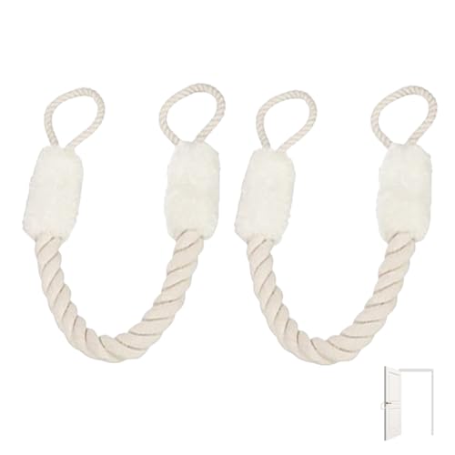 2 Stück Türkordel,Türstopper Klinke,TüRaufhalter,Türstopper Türklinke,Klemmschutz für Türen,Tür Klemmschutz Baby,Türklinken Stopper Tür Griff,Baumwolle zu Vermeiden Haustier und Kinder Fingerschutz von MALOUSUN